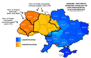 Historical borders and the 1994 Ukrainian election map