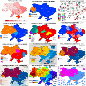 Ukrainian election maps, 1991-2012